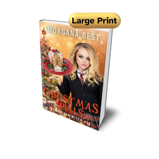 Christmas Spells large print paperback book cozy mystery morgana best