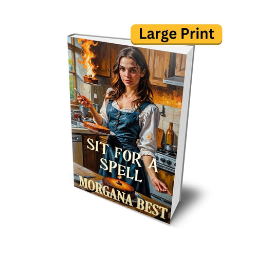 Sit for a Spell Large Print witch cozy mystery paperback