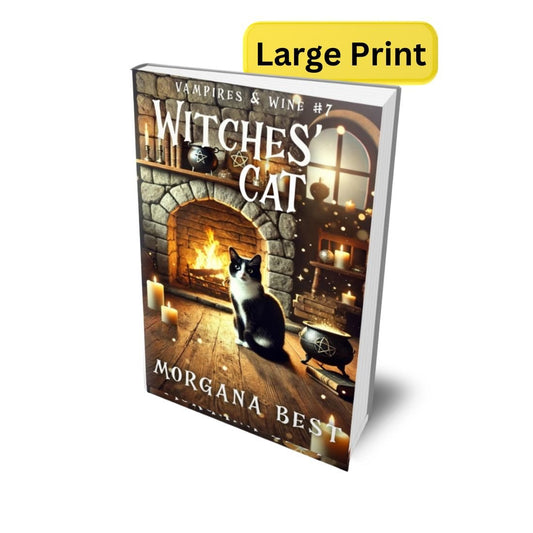 Witches Cat LARGE PRINT Paperback paranormal cozy mystery vampires and witxhwa