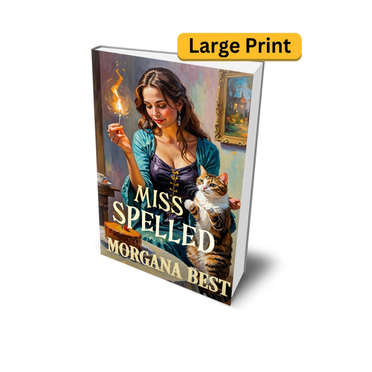 Miss Spelled Large Print PAPERBACK book cozy mystery