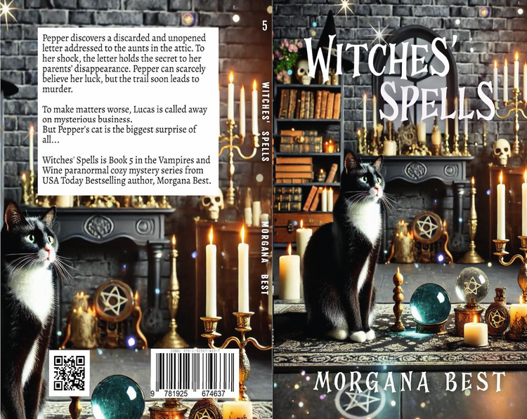 PAPERBACK full cover Paranormal cozy mystery with vampires