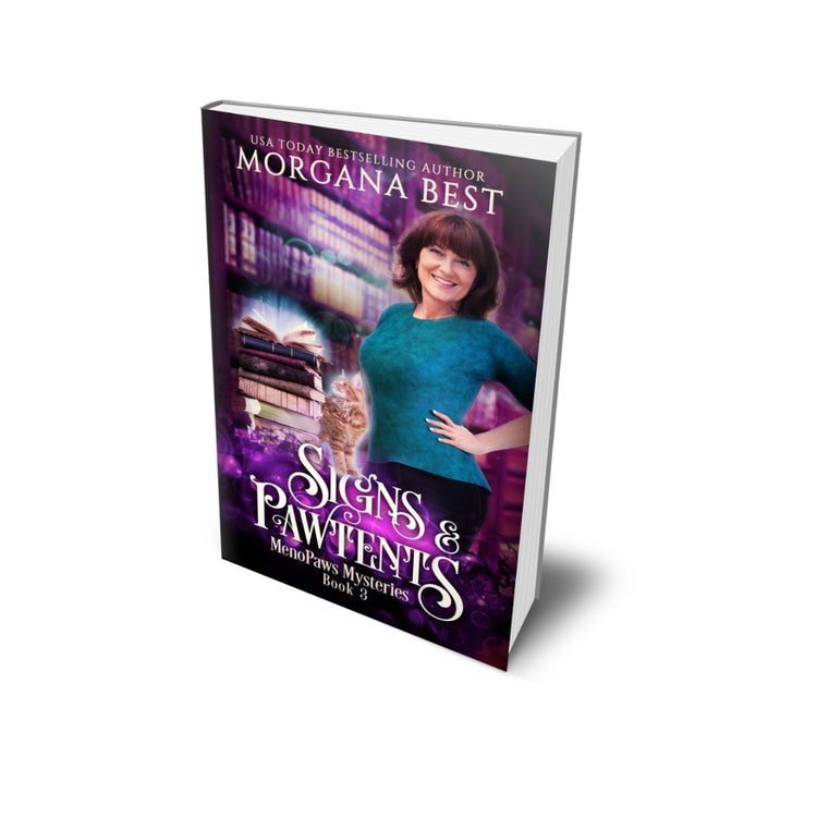Signs and Pawtents PAPERBACK book paranormal cozy mystery morgana best