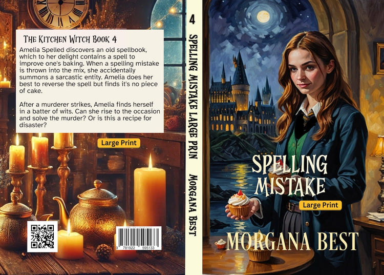 Spelling Mistake Large Print paperback witch cozy mystery