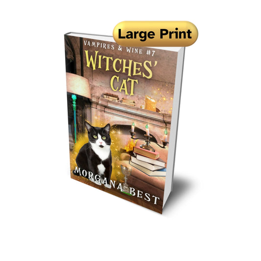 Witches Cat LARGE PRINT Paperback paranormal cozy mystery by Morgana Best