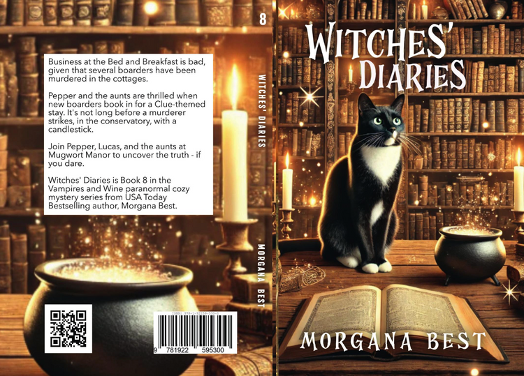 Witches’ Diaries (Paperback) full cover wrap vampires cozy mystery