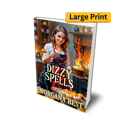dizzy spells large print paperback book paranormal cozy mystery with witches