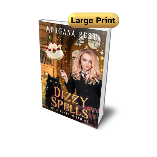 dizzy spells large print paperback book cozy mystery